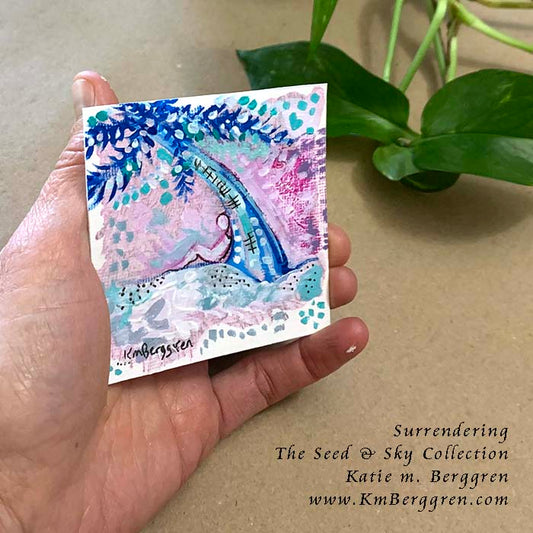 ►ONE AVAILABLE◄ Surrendering - Original Miniature Fine Art Painting on Paper