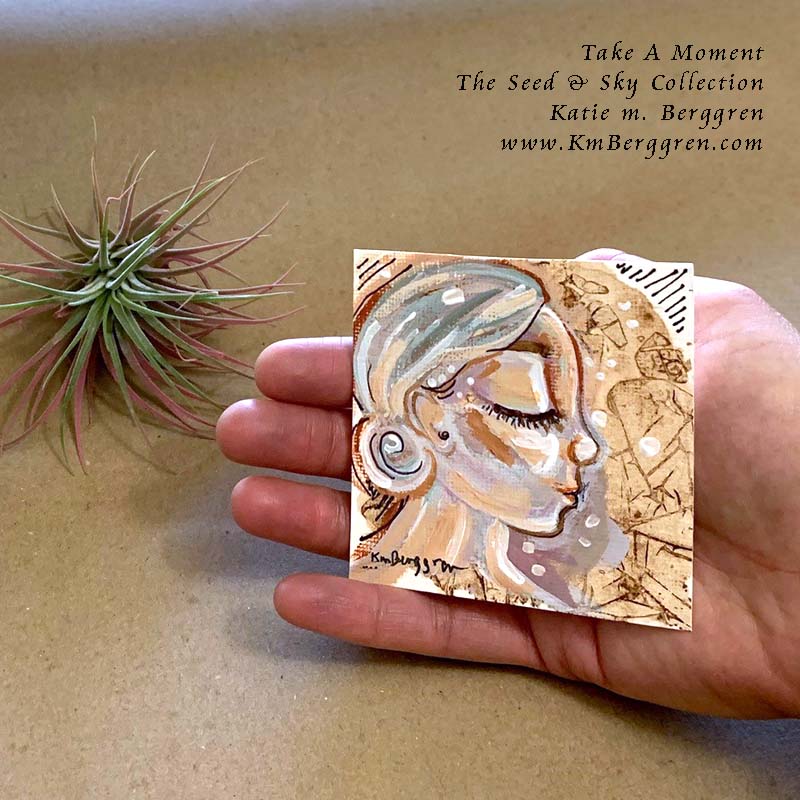 ►SOLD◄ Take A Moment - Original Miniature Fine Art Painting on Paper