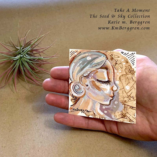 ►SOLD◄ Take A Moment - Original Miniature Fine Art Painting on Paper