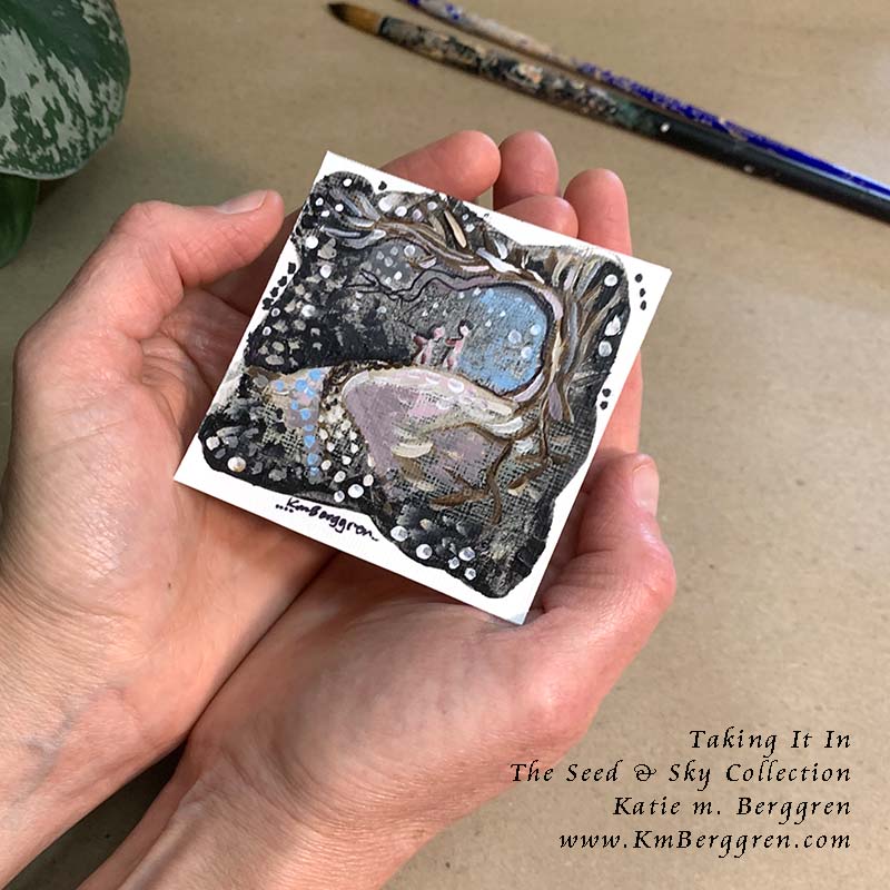 ►SOLD◄ Taking It In - Original Miniature Fine Art Painting on Paper