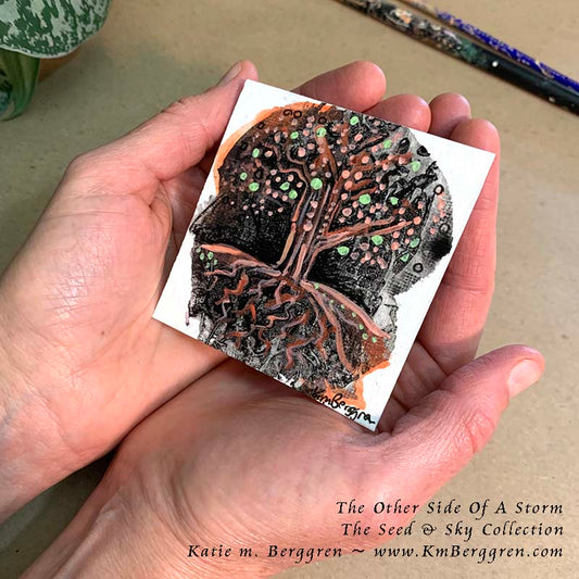 ►ONE AVAILABLE◄ The Other Side Of A Storm - Original Miniature Fine Art Painting on Paper