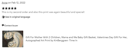 Time In - Mom Holding Kids Art Print