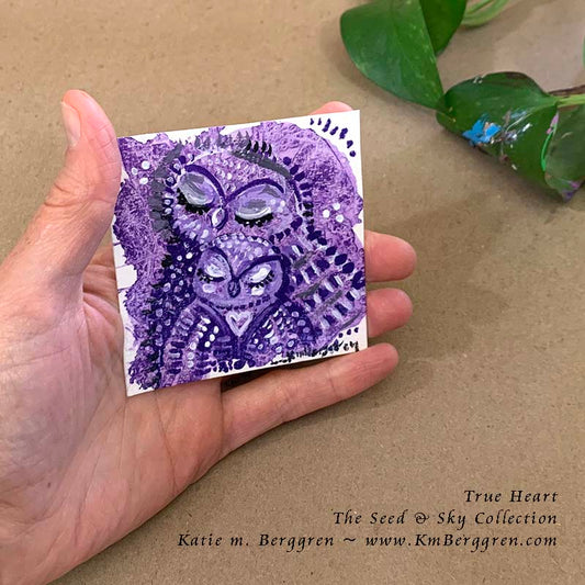 ►SOLD◄ True Heart - Original Miniature Fine Art Painting on Paper