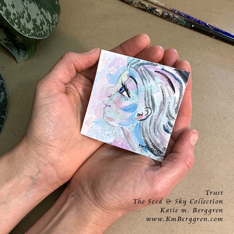 ►ONE AVAILABLE◄ Trust - Original Miniature Fine Art Painting on Paper