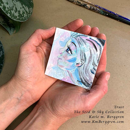 ►ONE AVAILABLE◄ Trust - Original Miniature Fine Art Painting on Paper
