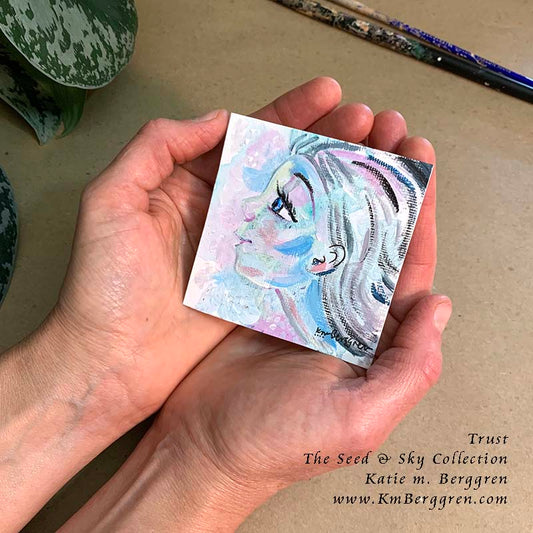 ►ONE AVAILABLE◄ Trust - Original Miniature Fine Art Painting on Paper
