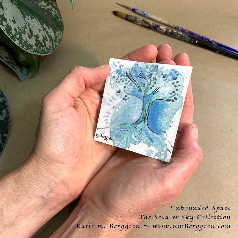 ►SOLD◄ Unbounded Space - Original Miniature Fine Art Painting on Paper
