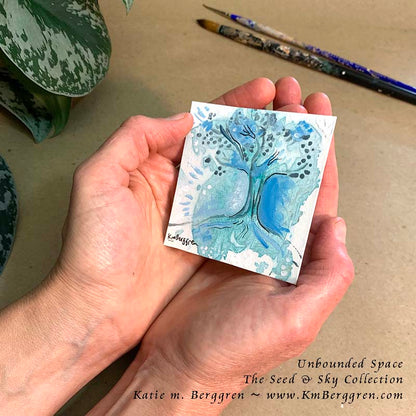 ►SOLD◄ Unbounded Space - Original Miniature Fine Art Painting on Paper