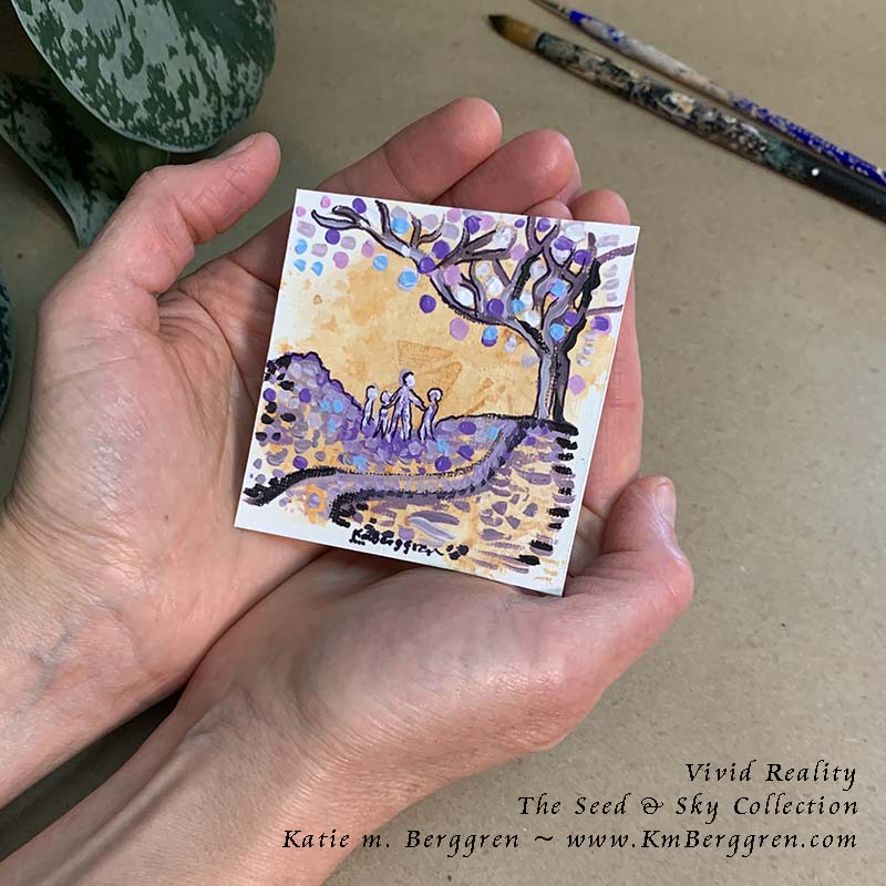 ►SOLD◄ Vivid Reality - Original Miniature Fine Art Painting on Paper