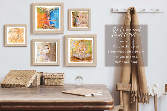 PRINTABLE ~ Digital Prints - Collection of 5 - Empowered Woman Wall Art - Instant Download