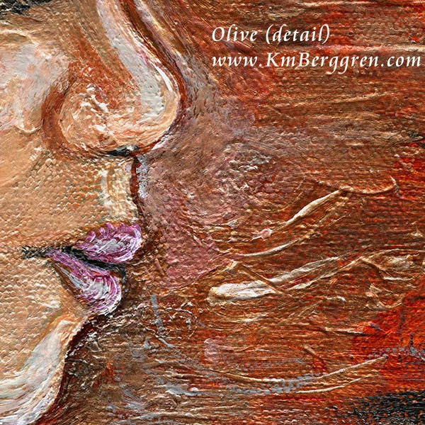 original painting with a woman's face and her hair turning into ocean waves and sand, one of a kind painting by Katie m. Berggren, inspirational art for women