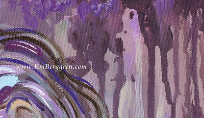 Art Print of a full-figured Woman kneeling in a purple background. Hopeful painting of solitude and strength. Inspirational artwork for women, motivational paintings, intimate female art by a woman painter. Wall decor for women. KmBerggren, Kimberggren, katie berggren art, intimate female artwork