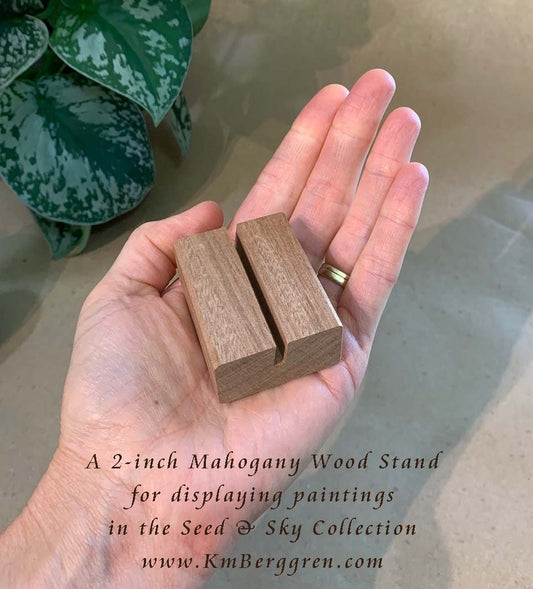 Mahogany Wood Stand - for Original Miniature Fine Art Painting on Paper