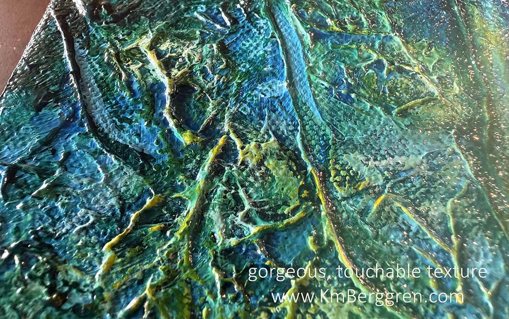 highly textured and colorful artwork by Katie m. Berggren, kmberggren, kimberggren