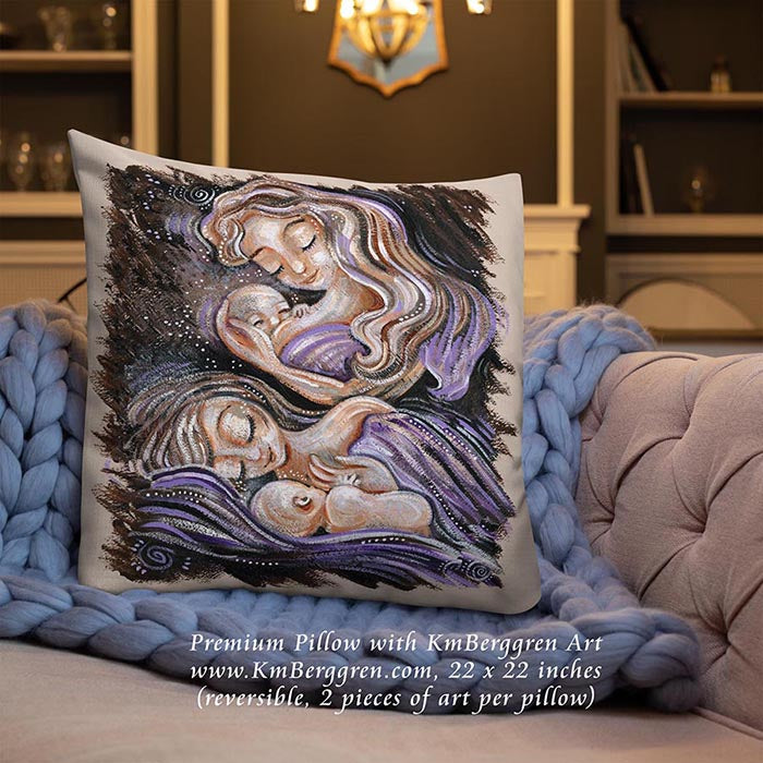 Premium KmBerggren Mother & Child Art Pillow ~ 2 Sizes – KmBerggren  Motherhood Art