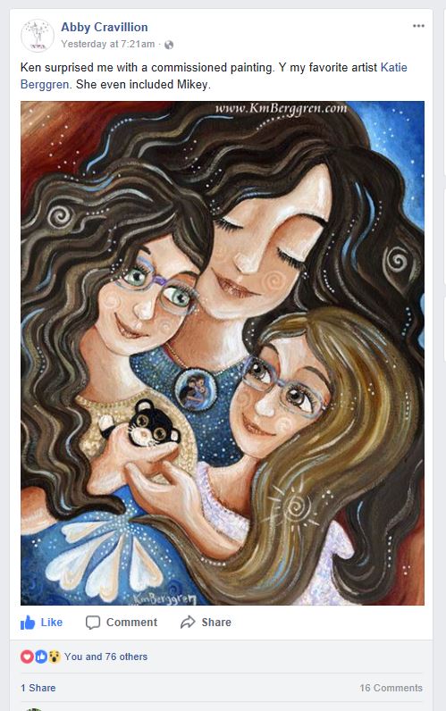 a personalized custom original painting handmade for you by Katie m. Berggren