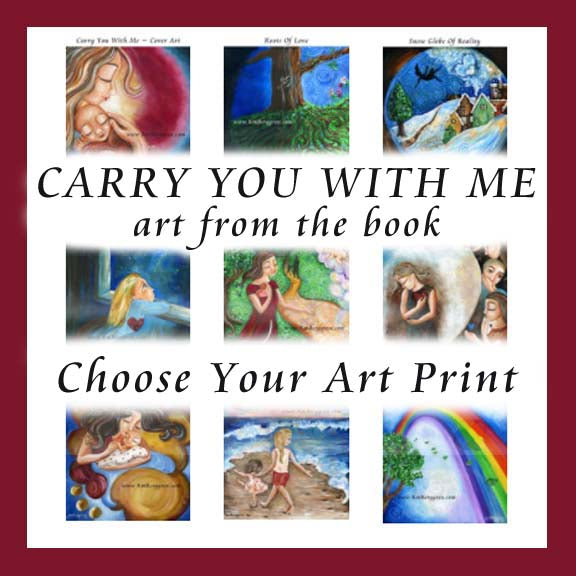 carry you with me baby loss book gift for bereaved mom, gift box for loss mom, condolence gift, art prints from the carry you with me storybook by alanna knobben and katie m. berggren