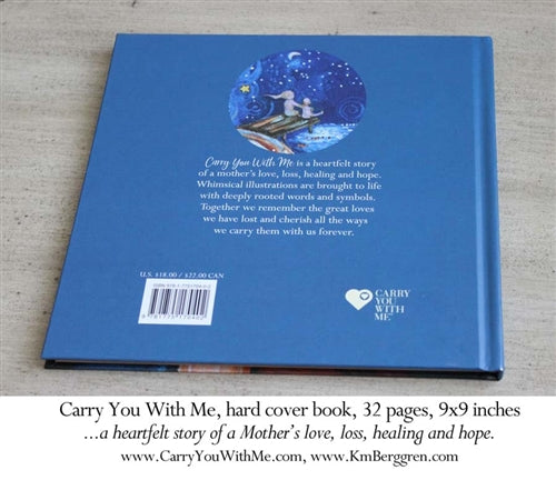 the back cover of the Carry You With Me Storybook