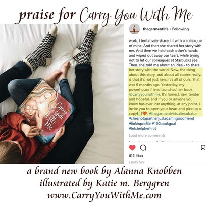 testimonial for the Carry You With Me book