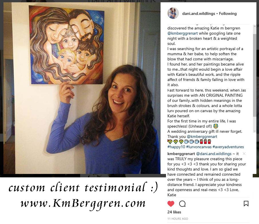 a personalized custom original painting handmade for you by Katie m. Berggren