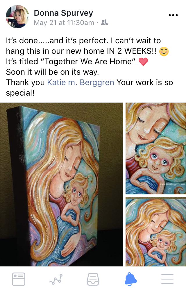 choose your colors, your composition and your family size for a custom original painting by KmBerggren