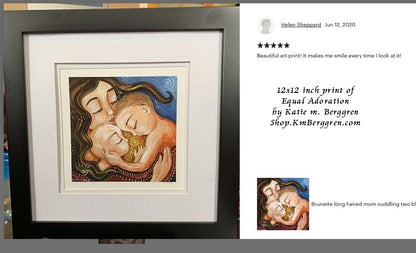 testimonial and framed KmBerggren art print