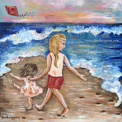 mother dreaming of her lost baby artwork by KmBerggren from the Carry You With Me Storybook by Alanna Knobben