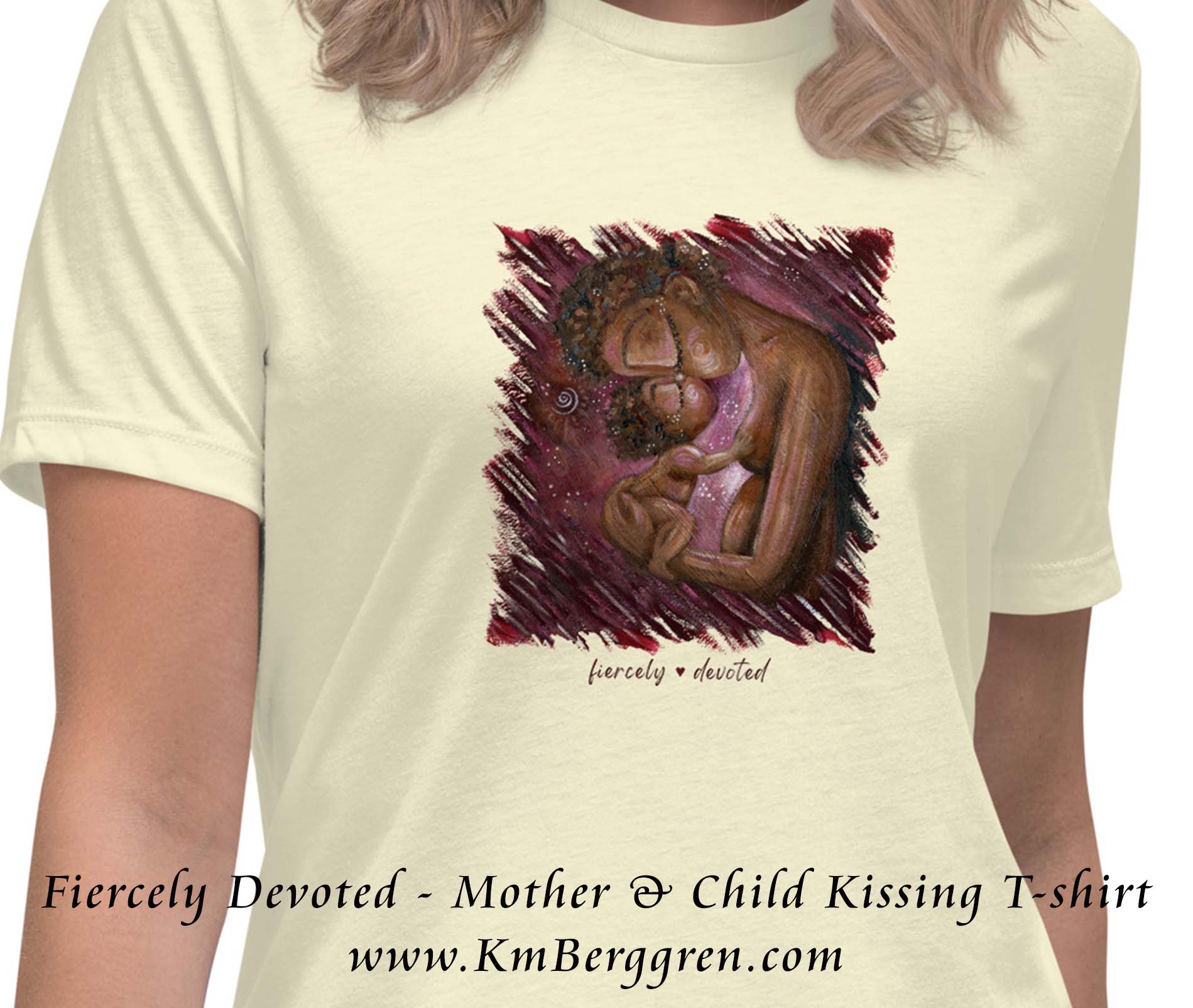 mother and child t-shirt, mom baby shirt, graphic tee motherhood, mother and kids graphic tee, mother child teeshirt, mama baby tee, baby mama t-shirt, tshirt motherhood, gift shirt for mom, wearable art for mom, new baby gift, new mom shirt, new mom gift, kmberggren art on shirts, black mother and child artwork, mother of color, babies of color, black mother and child kissing painting, art clothing,