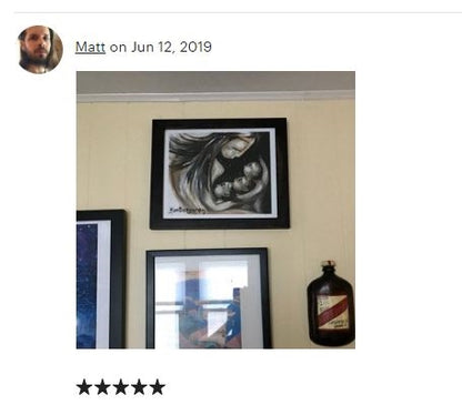 framed art prints by KmBerggren on a doctor's wall