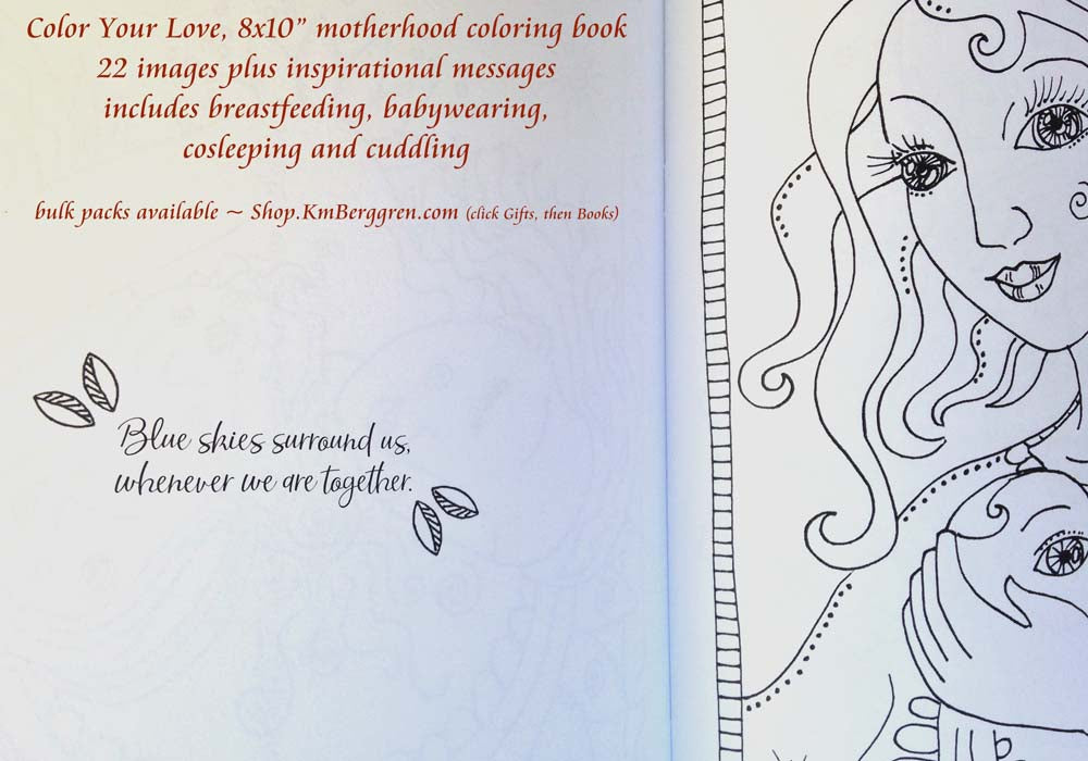 Mother and Child Coloring books for adult and child coloring by Katie m. Berggren