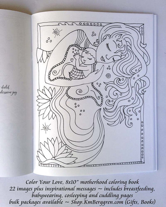 Mother and Child Coloring books for adult and child coloring by Katie m. Berggren
