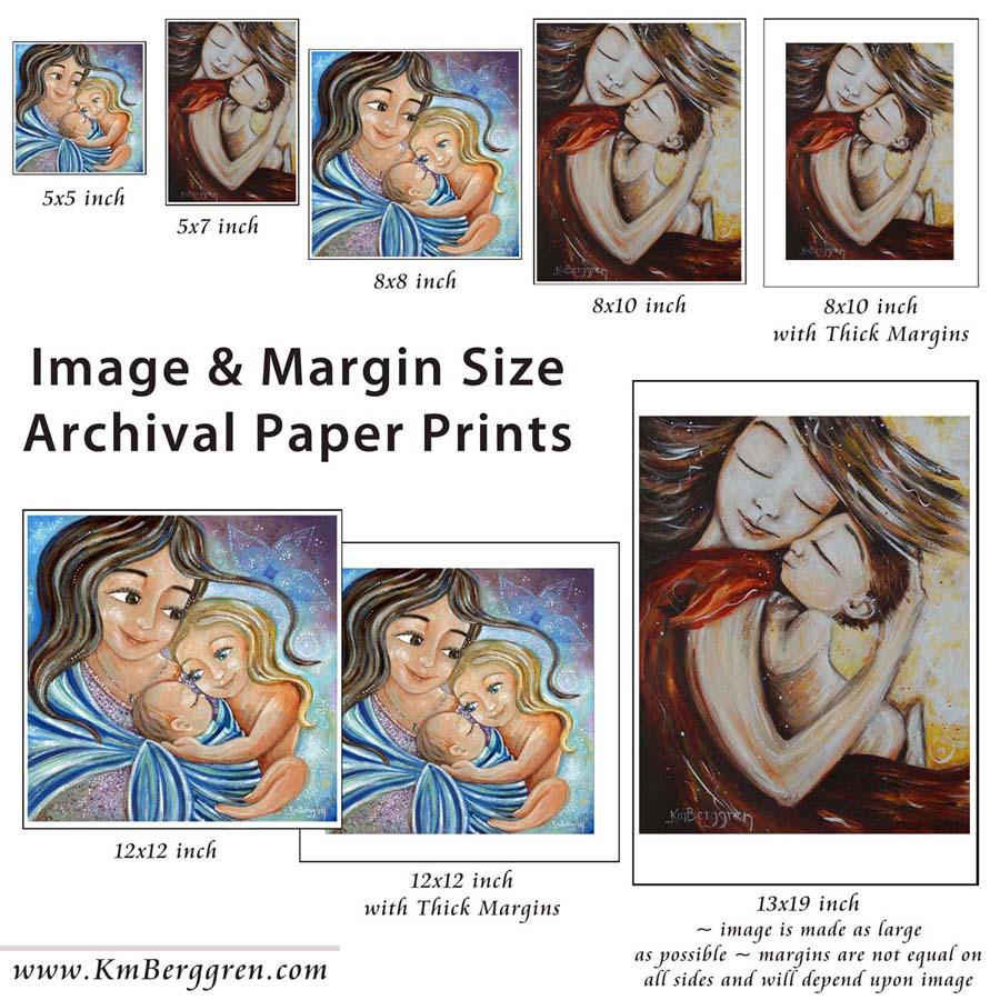 samples of available KmBerggren art prints on paper