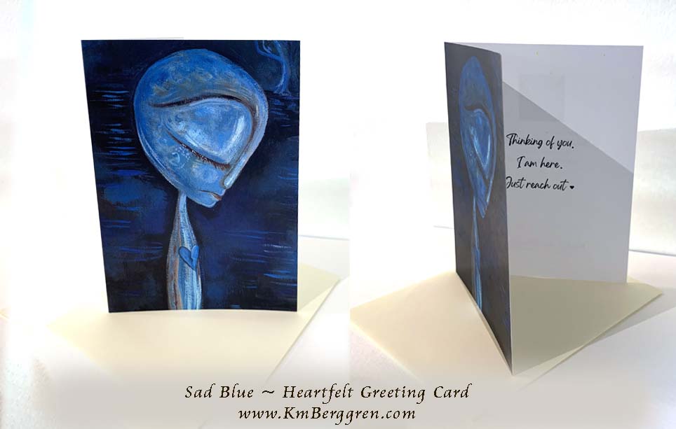 heartfelt greeting cards, mini art cards, note gift cards, note cards, gift cards, sentimental greeting card, heartfelt greeting card, send to someone who is sad, card for someone who is hurting, card for an old friend, silent story cards, kmberggren silent story, a silent story, wordless art book, companion cards, friendship cards