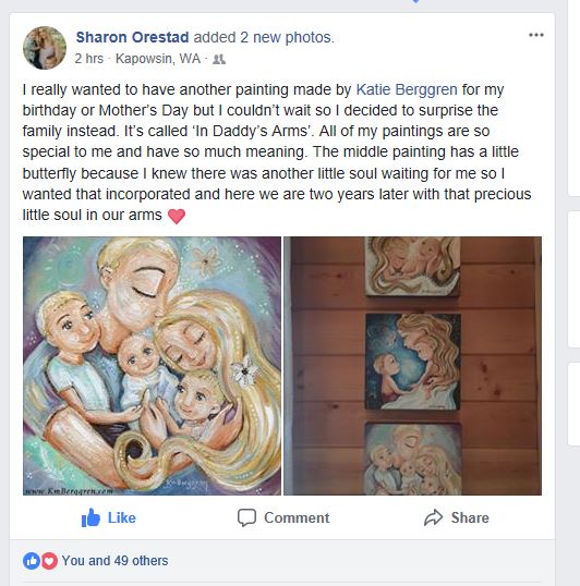 testimonial from a KmBerggren Custom Made Painting client