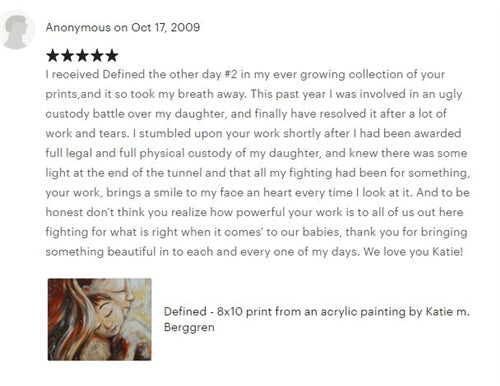 testimonials from KmBerggren art buyers