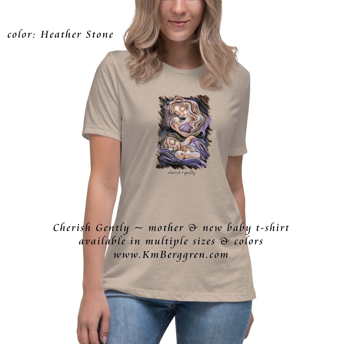 motherhood graphic art tee, graphic tee mom, breastfeeding mom gift shirt, art shirt for mom, mom mama mum shirt, mother teeshirt, t-shirt mom baby, tshirt art mom and kids, gift for new mom, soft shirt for new mom, easy inexpensive girlfriend gift, cheap gift for girlfriends, cheap gift for mom friends, kmberggren art on shirt, nursing baby shirt, baby mother shirt, mother child art shirt, blonde mother art shirt, soft relaxed art shirt, collectible art shirt