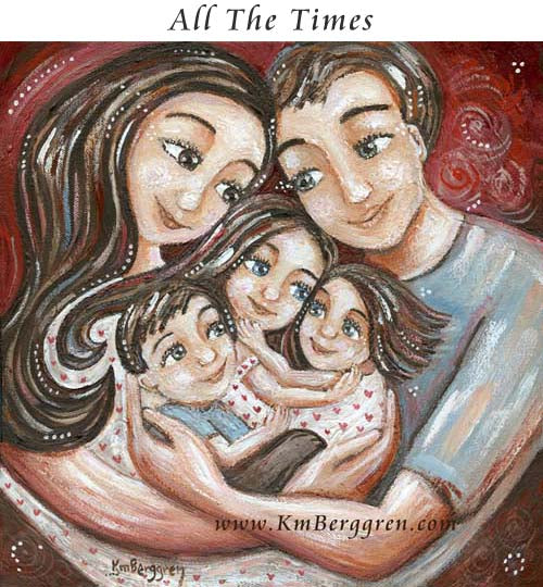 mother and father with three children images, gifts for family of five, gift for dad who has three kids, gifts for kids to daddy, mother father artwork